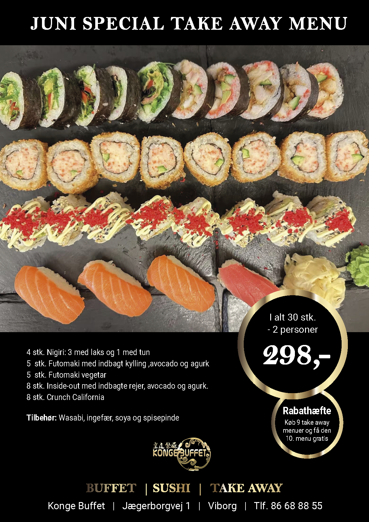 Sushi tilbud i juni - Viborg