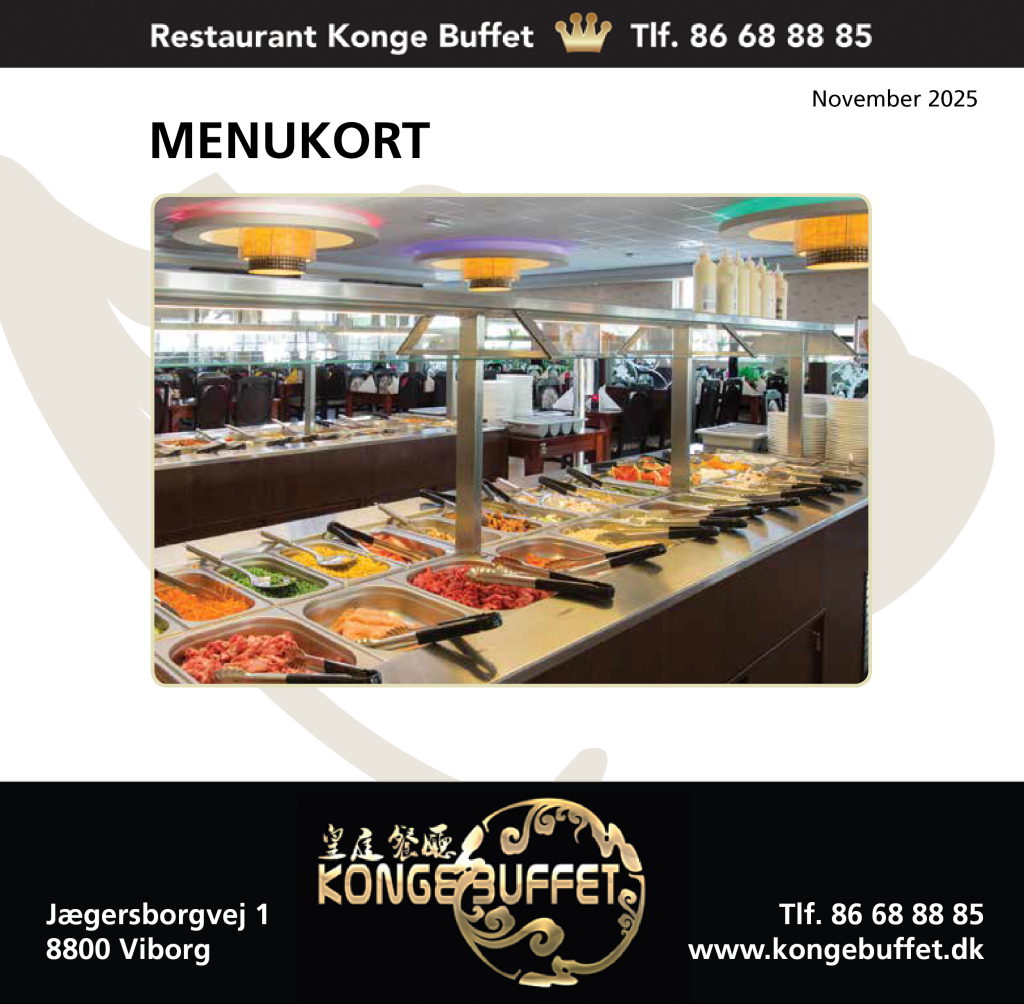Konge Buffet - Menukort 2025